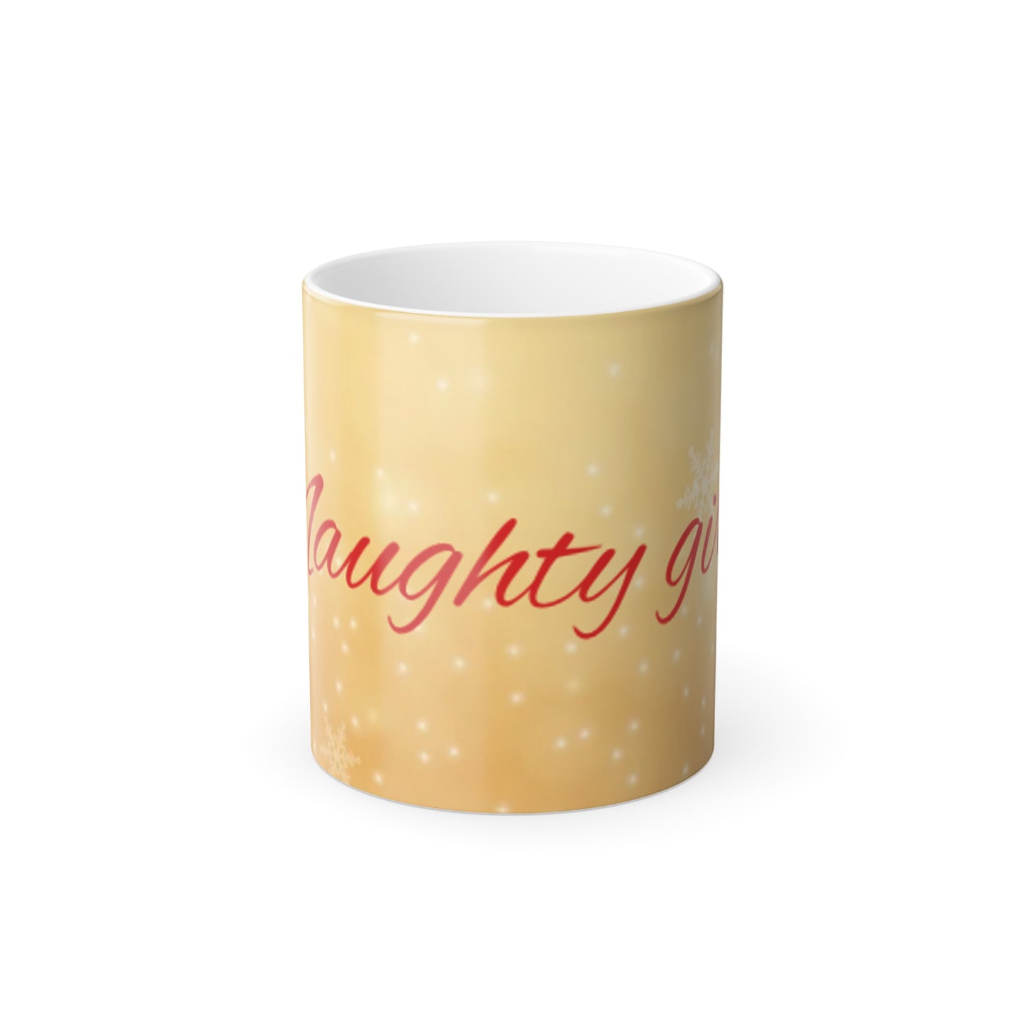 Naughty Girl Color Morphing Mug - Warm Holiday Vibes - Perfect Gift for Fun Celebrations